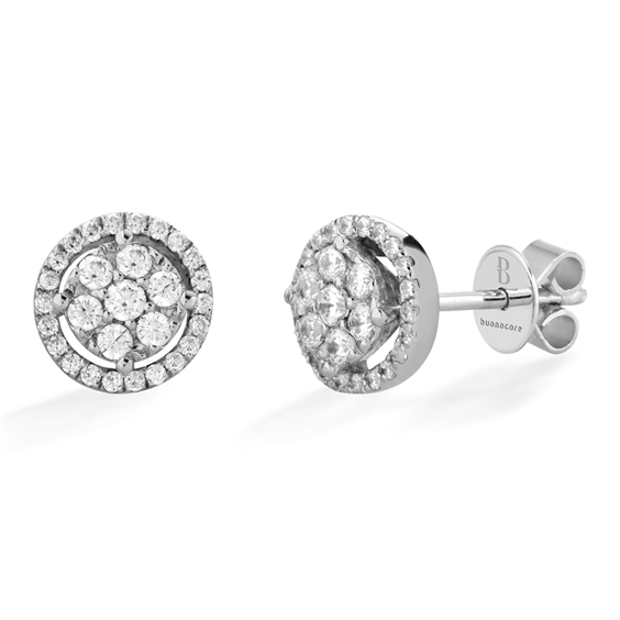 Boucles d'oreilles Buonocore Femme ILLUSION in Or blanc Diamante 0.41 Ct 388O01DW - 388O01DW